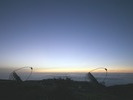 The two telescopes during dusk